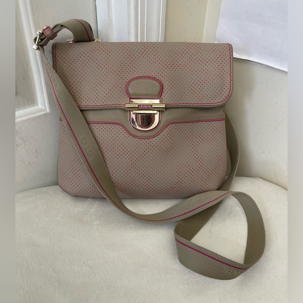 TOUS Beige and Pink Crossbody Bag
